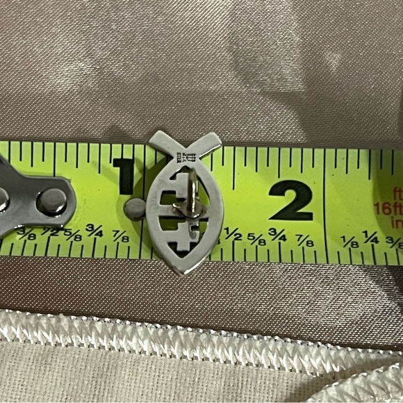 Retired James Avery 3 Crosses Of Calvary Ichthus Fish Tie Tack Lapel Pin - Picture 7 of 9